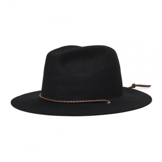 Freeport Fedora Hat in Black Wool Felt - Brixton