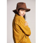 Brixton Freeport Wool Felt Fedora Hat in Bison