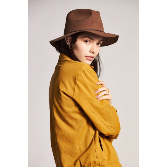 Brixton Freeport Wool Felt Fedora Hat in Bison Brixton Freeport Wool Felt Fedora Hat in Bison