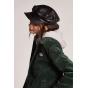 Black Leather Fiddler Unstructured Marine Cap - Brixton