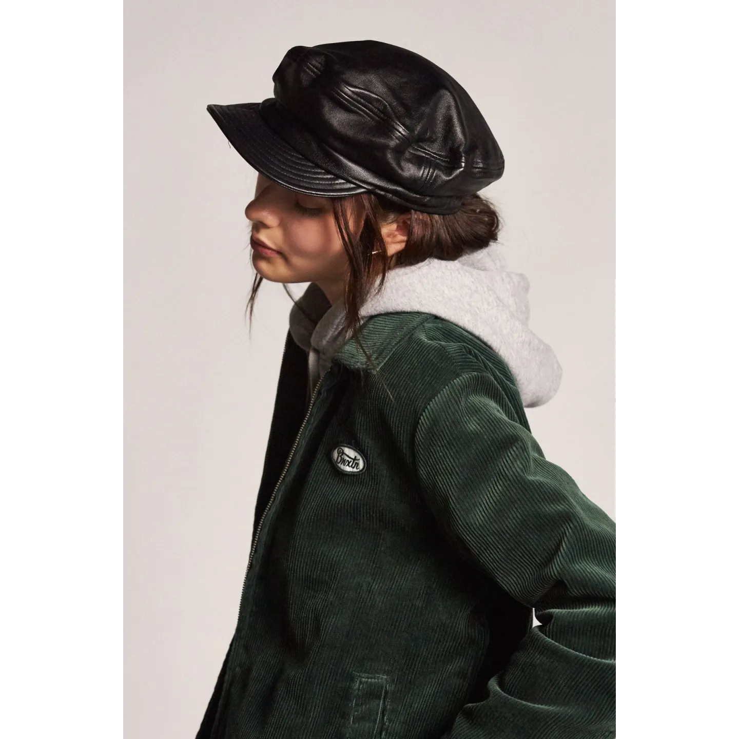 Casquette Marin Fiddler Unstructured Cuir Noir - Brixton Reference : 7797 | Chapellerie Traclet