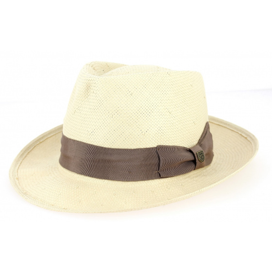 Presley Natural Paper Straw Fedora Hat - Brixton