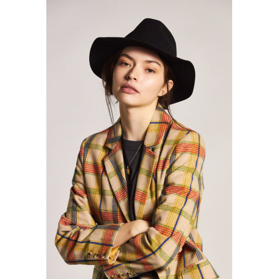 Black Wool Felt Wesley Traveller Hat - Brixton Black Wool Felt Wesley Traveller Hat - Brixton