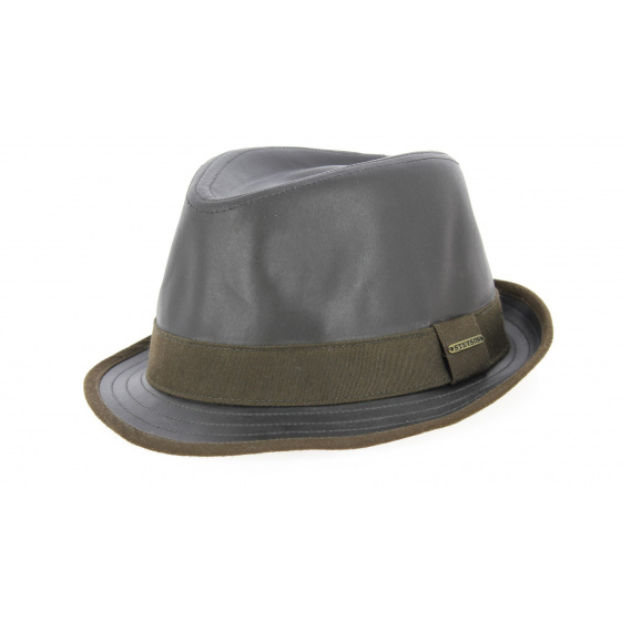 Brown Leather Trilby Hat Citrus - Stetson