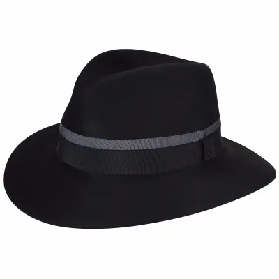 Black Barkley Fedora Hat - Bailey Reference: 9724 | Traclet Hat Shop