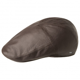Langham Cambered Cap Brown Leather- Bailey