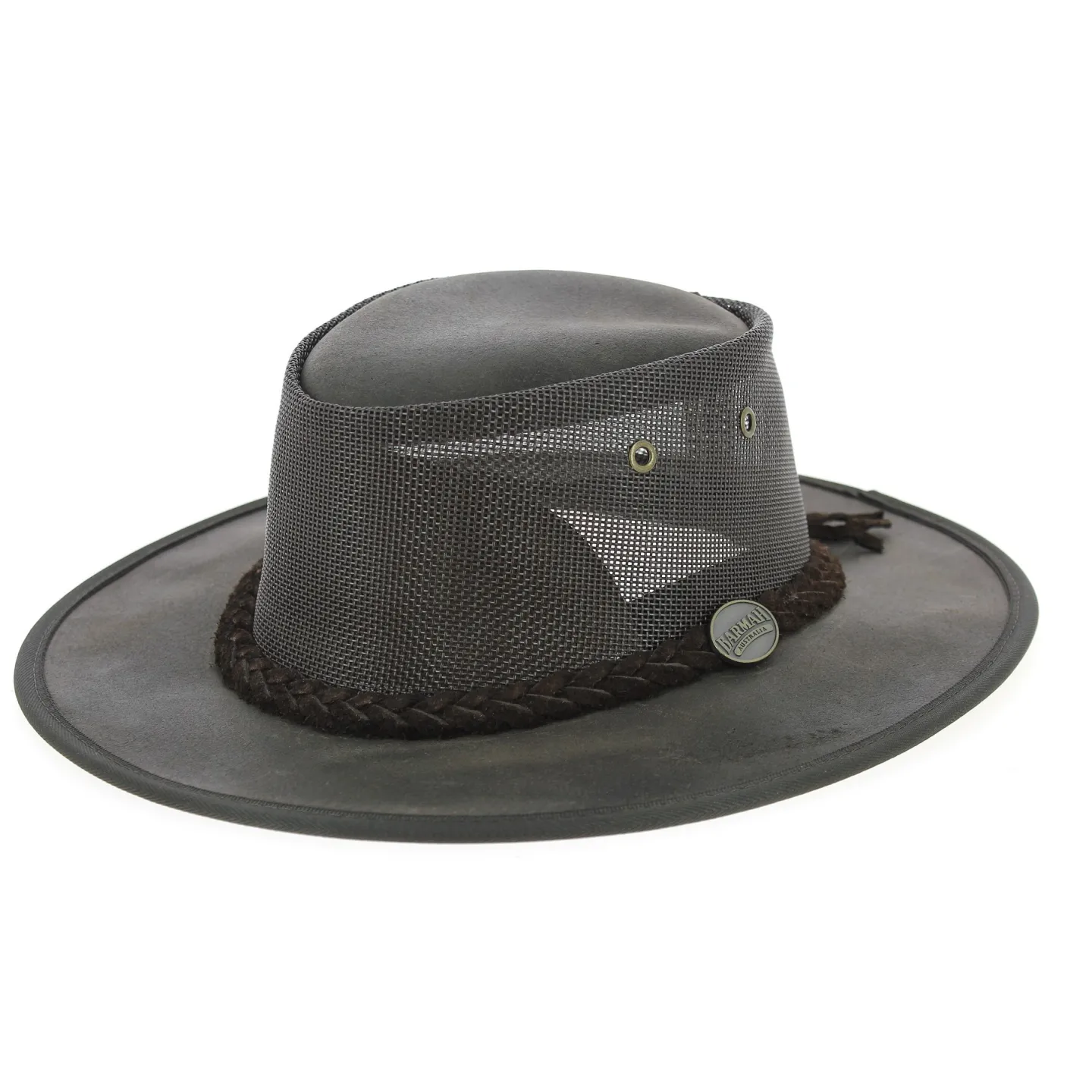 Chapeau Australien Foldaway Cooler Marron Huilé- Barmah Reference : 6931 | Chapellerie Traclet