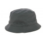 Black Faux Leather Bucket Hat - Traclet
