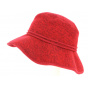 Onata Red Cotton Wide-Brimmed Hat - Mtm