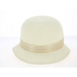 Chapeau Cloche Esmeralda Paille de Panama Naturel - Traclet