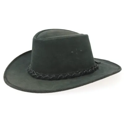 Chapeau Traveller Swagman Cuir Noir - Bc Hats  Reference : 83 | Chapellerie Traclet