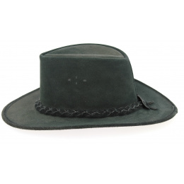 Black Leather Traveller Swagman Hat - Bc Hats