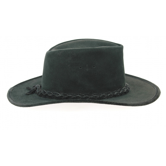 Chapeau Traveller Swagman Cuir Noir - Bc Hats  Chapeau Traveller Swagman Cuir Noir - Bc Hats