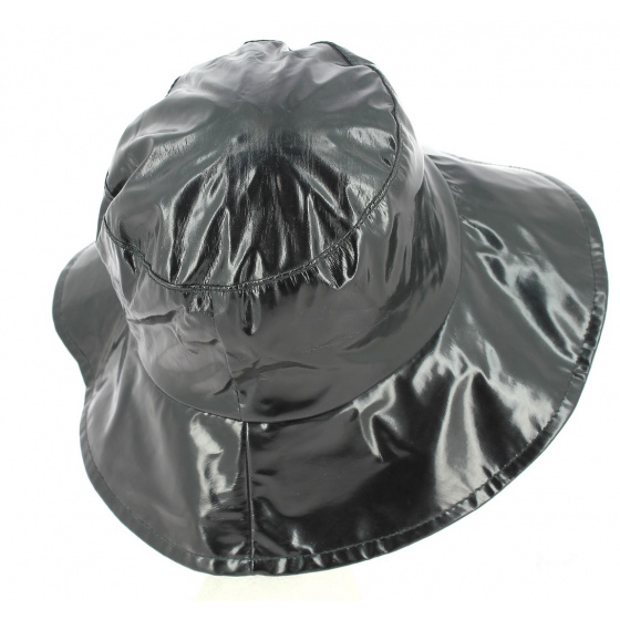 Black rain hat