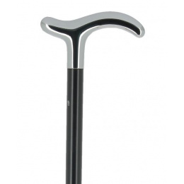 Black Crutch Cane with Chrome Handle - Fayet