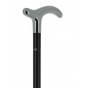 Black Crutch Cane with Chrome Handle - Fayet