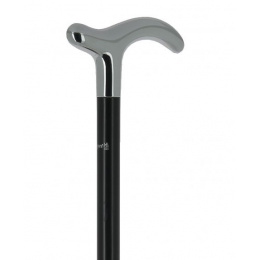 Black Crutch Cane with Chrome Handle - Fayet