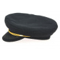 Camaret Black Wool Sailor Cap - Traclet