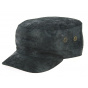 Black Leather Army Cap Rooten - Aussie Apparel