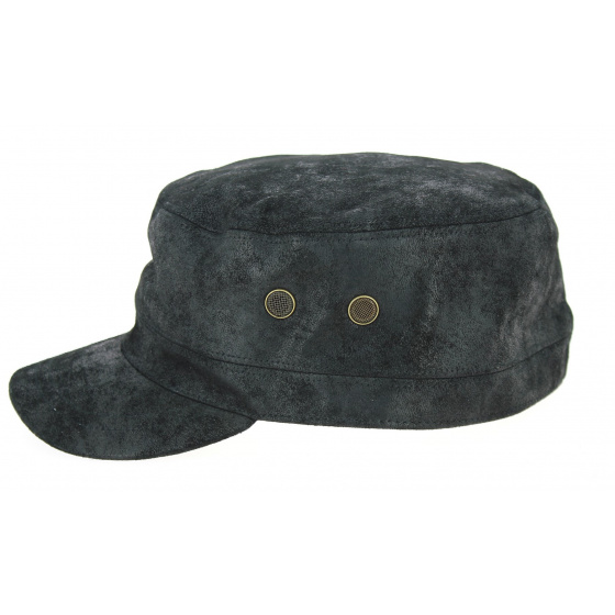 Casquette Army Rooten Cuir Noir - Aussie Apparel