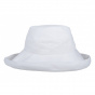 White Cotton Soft Wide-Brimmed Judy Hat - Hatland