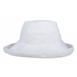 White Cotton Soft Wide-Brimmed Judy Hat - Hatland