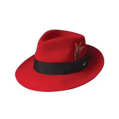 Chapeau Fedora LiteFelt®  Rouge - Bailey