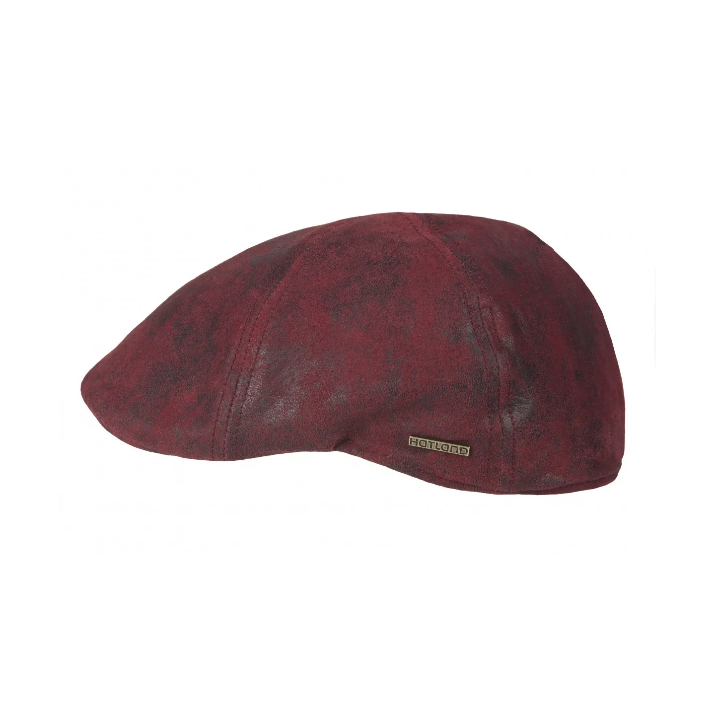 Red Leather Sutton Duck Bill Cap - Hatland Reference: 9768 | Traclet Hat Shop