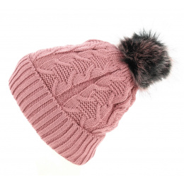 Pink Chahine Pom Pom Beanie - Traclet