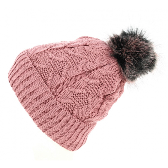 Pink Chahine Pom Pom Beanie - Traclet