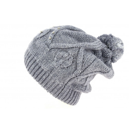 Long Pom Pom Beanie Birama Blue - Traclet