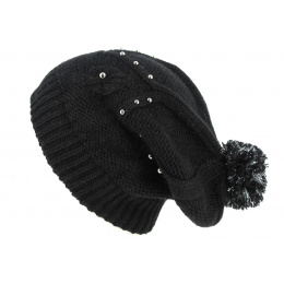 Birama Long Pompon Hat Black - Traclet