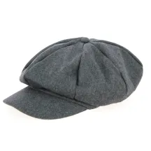 Casquette Gavroche Laine Anthracite - Traclet Reference : 6100 | Chapellerie Traclet