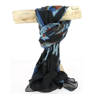 Foulard Madras gris et noir Reference : 2767 | Chapellerie Traclet