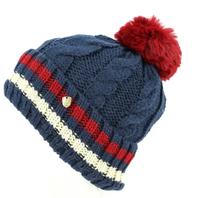 Tricolor Ocean Absie Pom-Pom Beanie - Traclet Reference: 4027 | Traclet Hat Shop