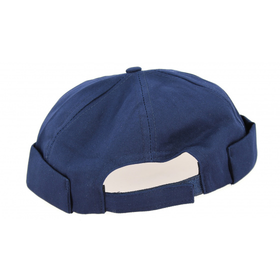 Navy Cotton Docker Beanie Triskel - Traclet Navy Cotton Docker Beanie Triskel - Traclet