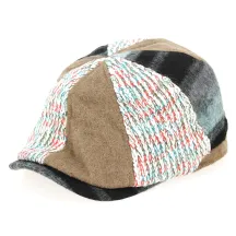 Brown Patchwork Duck Bill Cap - Traclet Reference: 9799 | Traclet Hat Shop