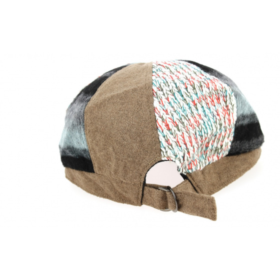 Casquette Bec de Canard Patchwork Marron- Traclet Casquette Bec de Canard Patchwork Marron- Traclet