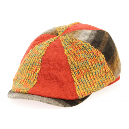 Orange Patchwork Duck Bill Cap - Traclet