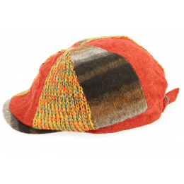 Orange Patchwork Duck Bill Cap - Traclet