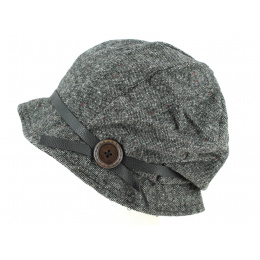 Olivia Cloche Hat Dark Grey- Traclet