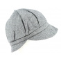 Deborah Wool & Cotton Cloche Hat in Gray - Traclet