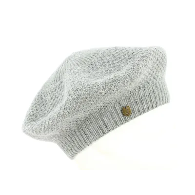 Béret Nid d'Abeilles Angora Gris- Traclet  Reference : 631 | Chapellerie Traclet