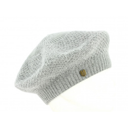 Angora Honeycomb Beret Grey Angora - Traclet