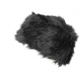 Black Faux Fur Hat & Fleece Lining - Traclet
