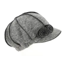 Grey Wool Newsboy Cap - Traclet Reference: 5393 | Traclet Hat Shop