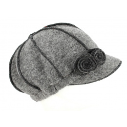 Grey Wool Newsboy Cap - Traclet