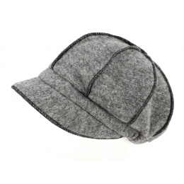 Grey Wool Newsboy Cap - Traclet