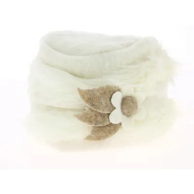 Megève Cream Wool Beanie - Traclet Reference: 301 | Traclet Hat Shop