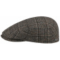 Kent Houndstooth Flat Cap Brown - Stetson